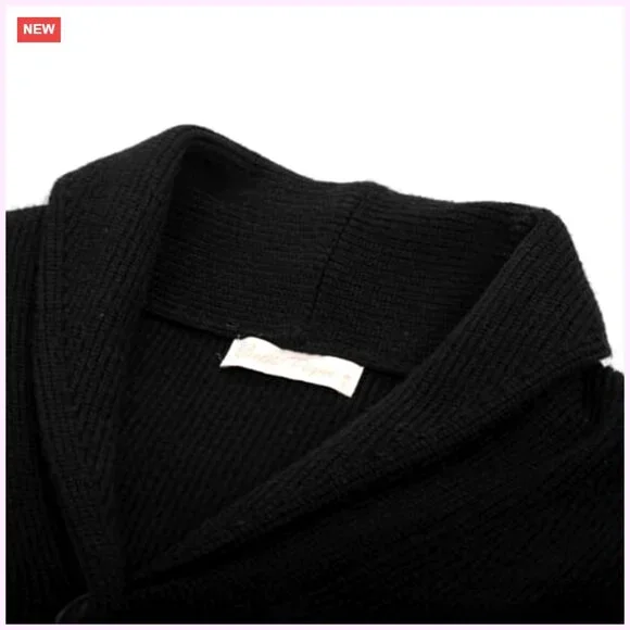 Vintage Shawl Lapel Cardigan Sweater, Button Down, Fall Winter Outwear - Picture 3 of 7